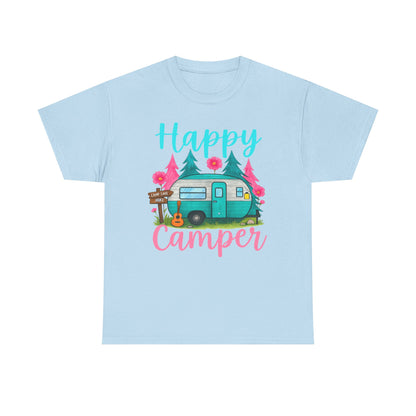 Happy Camper T‑Shirt – Cute Retro Trailer Camping Graphic Tee