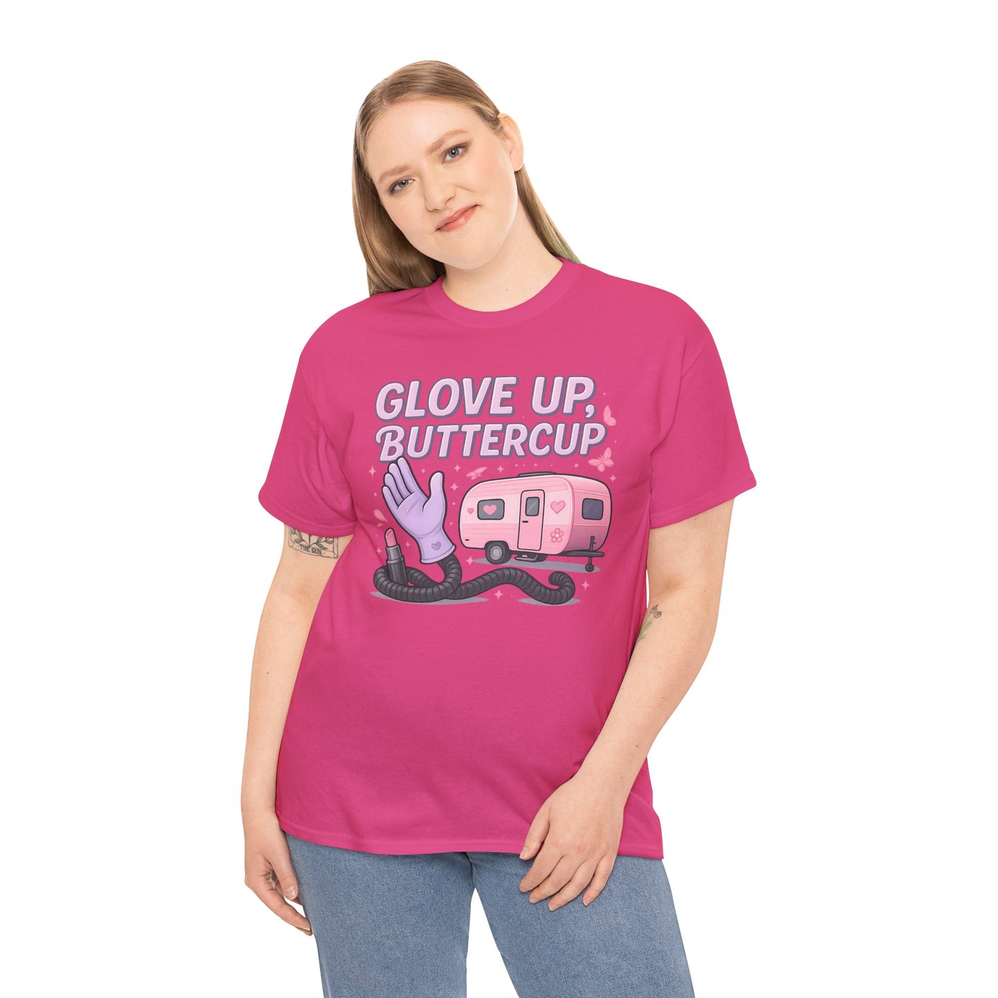 Glove Up, Buttercup: Empowering Female Campers Gildan Tee