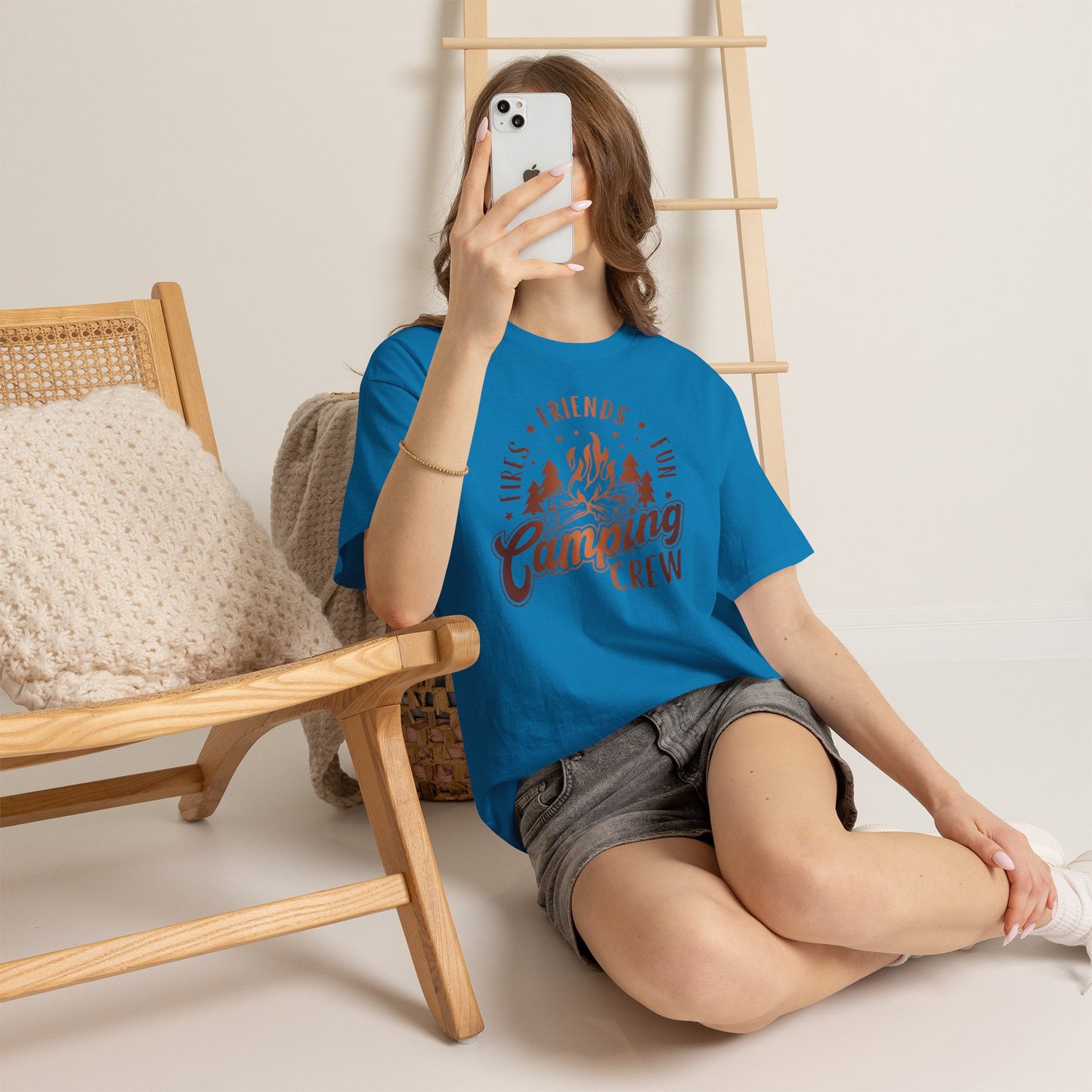 Camping Crew T-Shirt Fires Friends Fun Graphic Tee