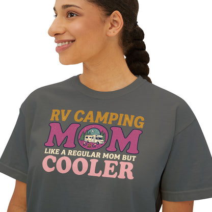 RV Camping Mom Cooler Women's Comfort Colors Boxy Tee