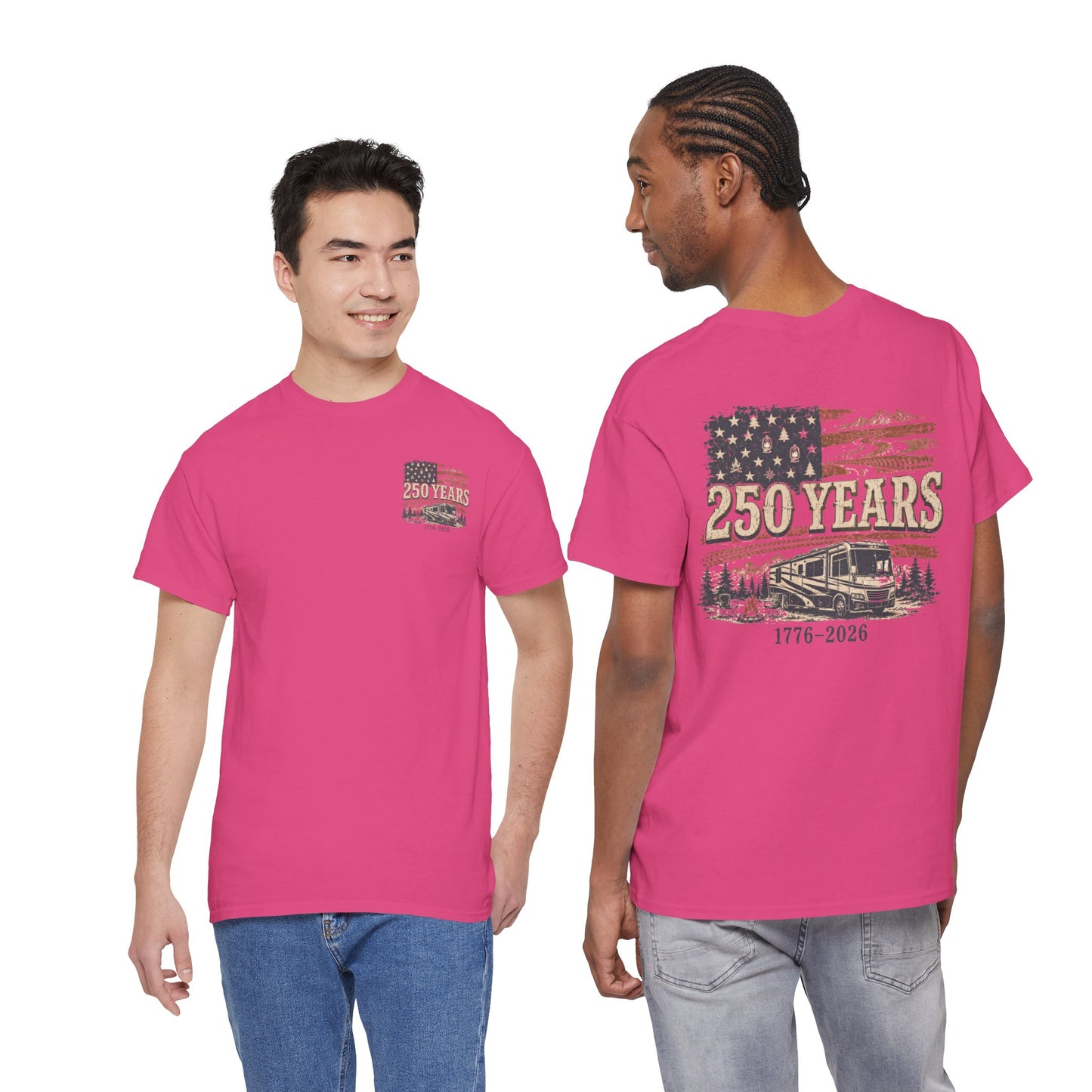 250 Years 1776–2026 American Flag RV T-Shirt