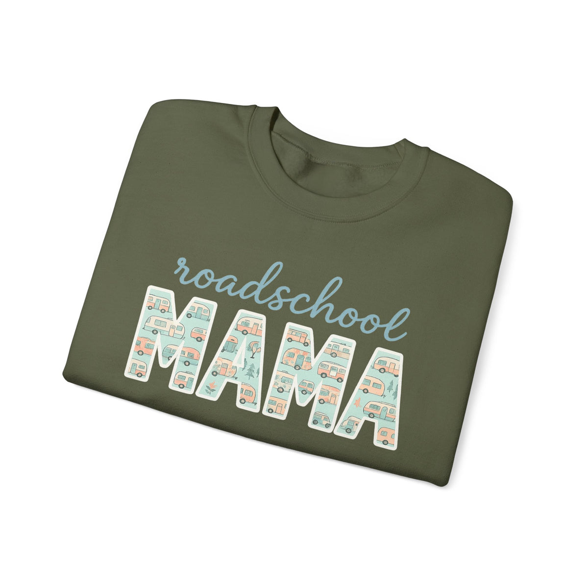 Roadschool Mama: Whimsical RV Education Design Funny Camping Sweatshirt