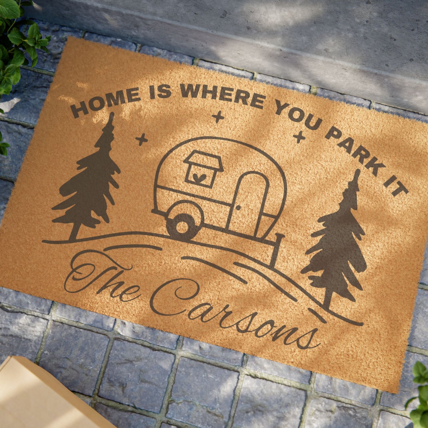 Home Is Where You Park It Doormat | Camper Trailer Welcome Mat