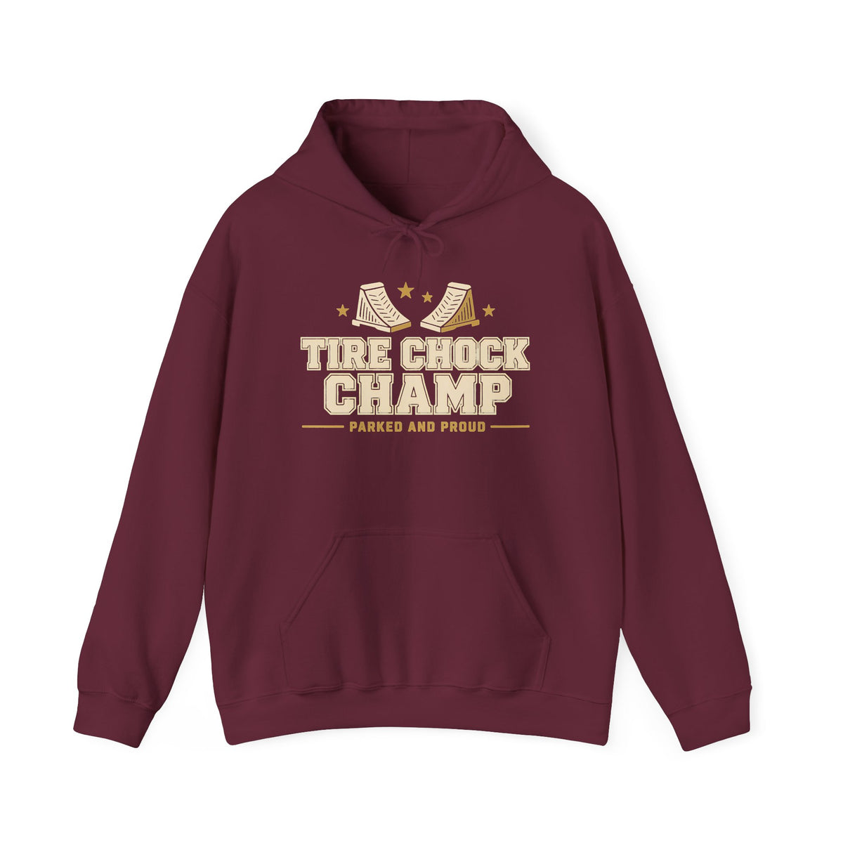 Tire Chock Champ Funny Camping Hoodie
