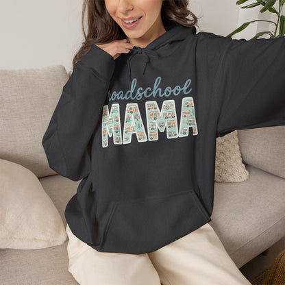 Roadschool Mama: Whimsical RV Education Design Funny Camping Hoodie