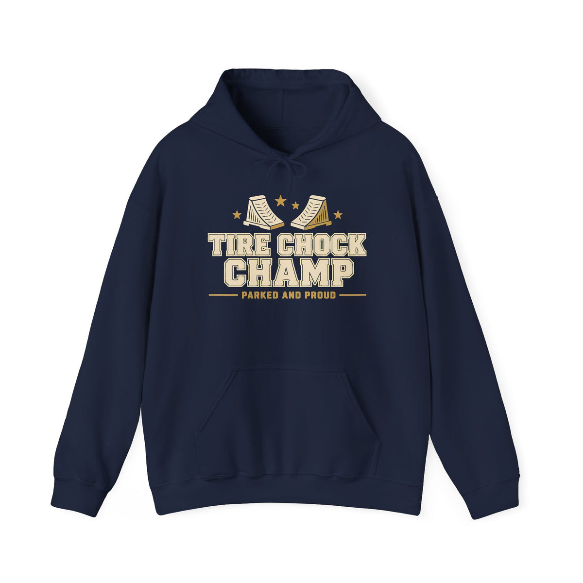 Tire Chock Champ Funny Camping Hoodie
