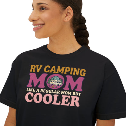 RV Camping Mom Cooler Women's Comfort Colors Boxy Tee