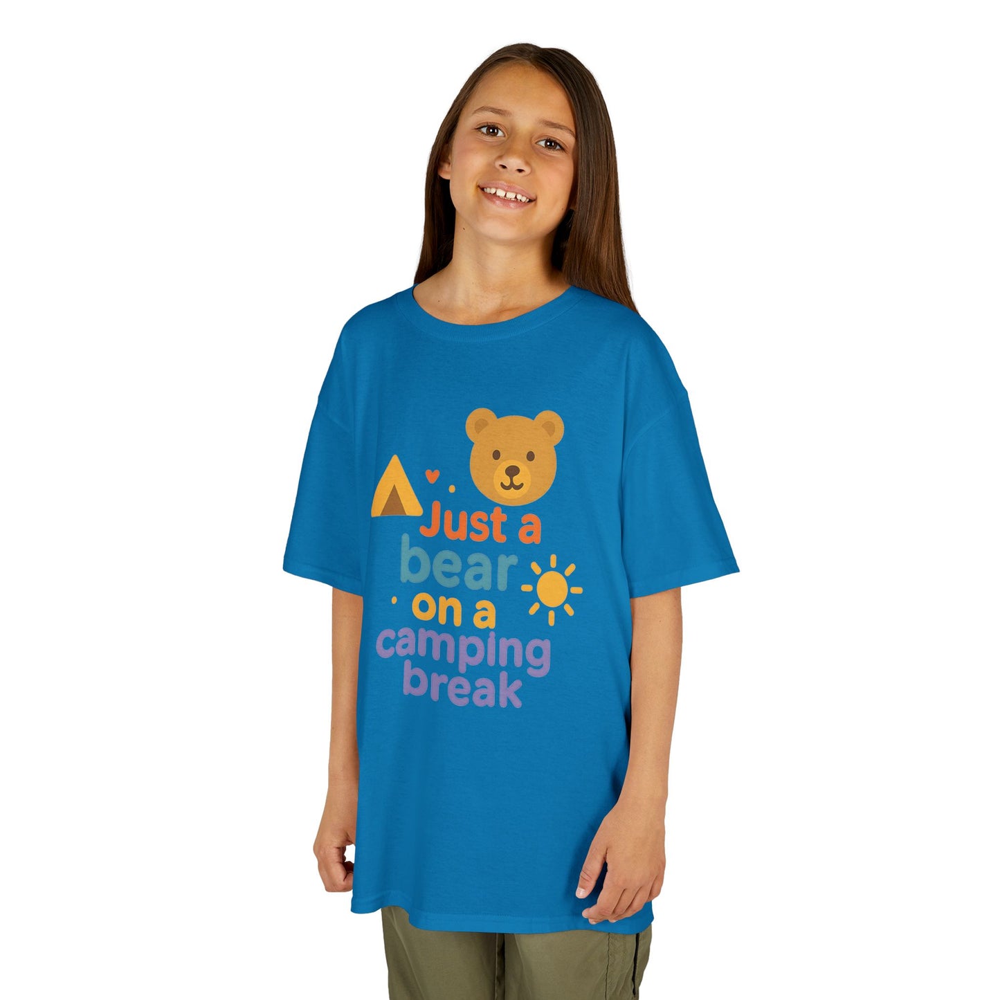 Bear Camping Adventure Youth Gildan Tee