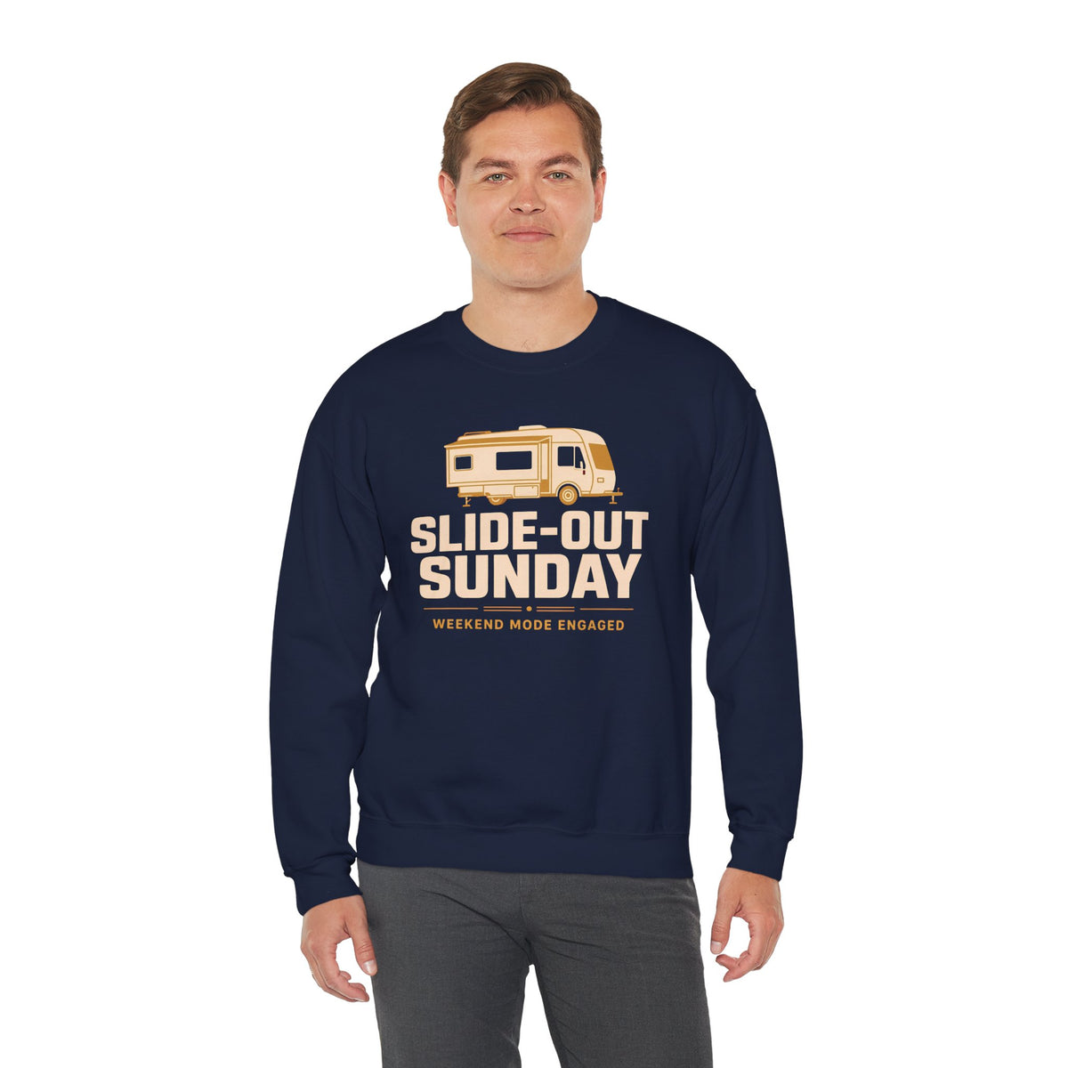 Slide-Out Sunday Funny Camping Sweatshirt