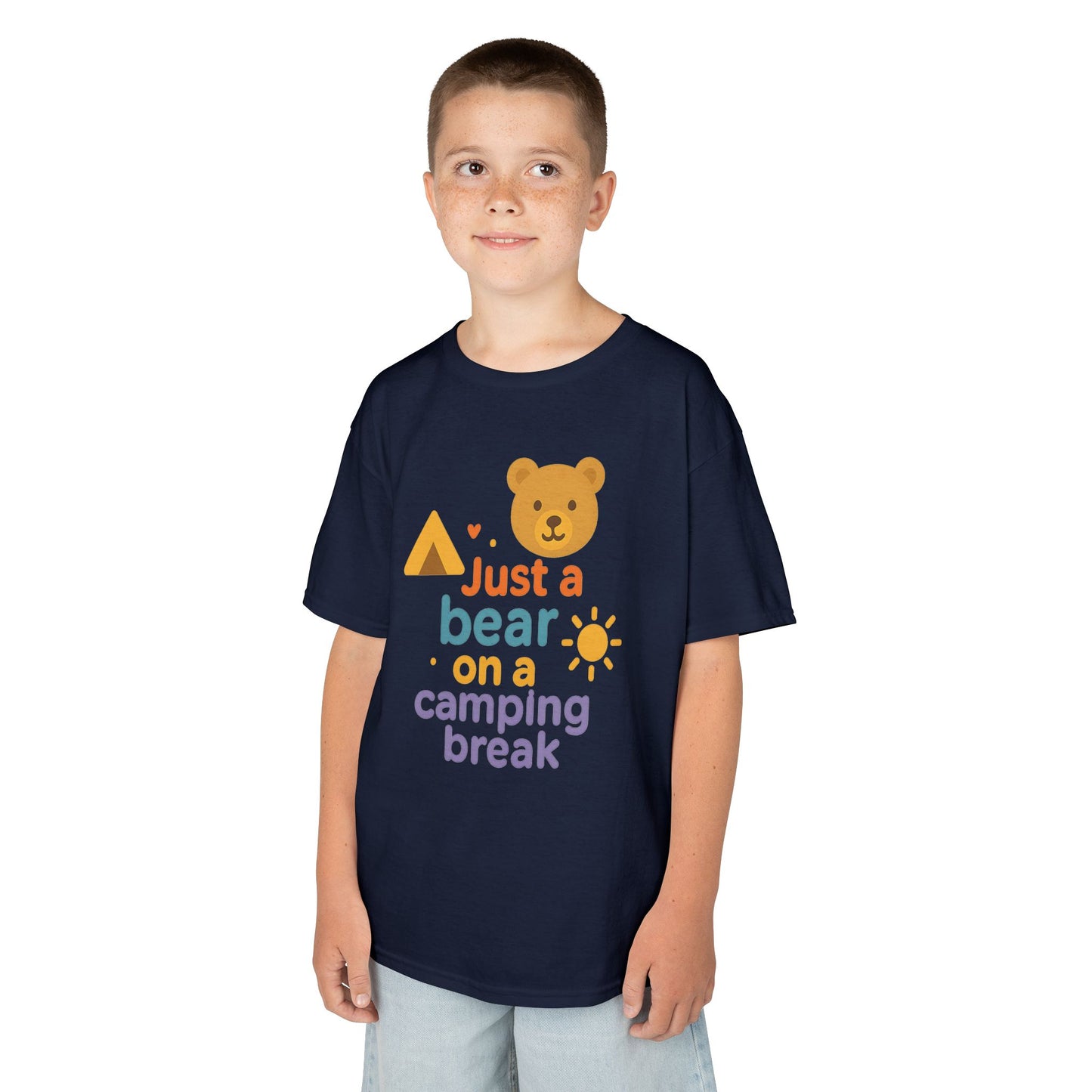 Bear Camping Adventure Youth Gildan Tee