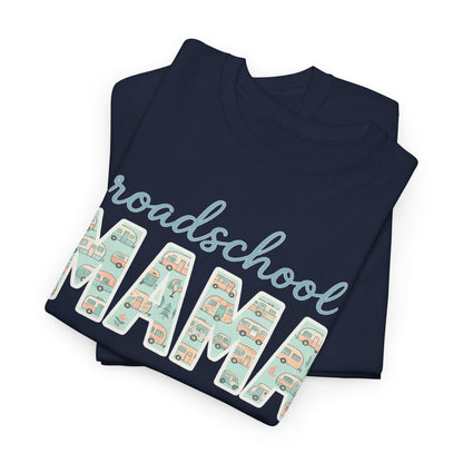 Roadschool Mama: Whimsical RV Education Design Funny Camping Tee