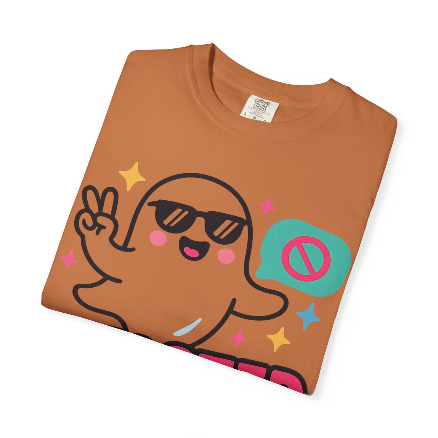 Ghosted Him IRL: Trendy Cartoon Ghost Illustration Comfort Colors Single Ladies
