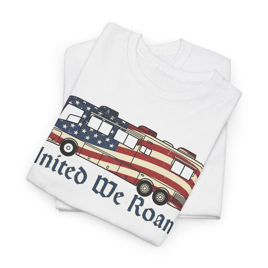 United We Roam Class A RV | Patriotic Camper Tee