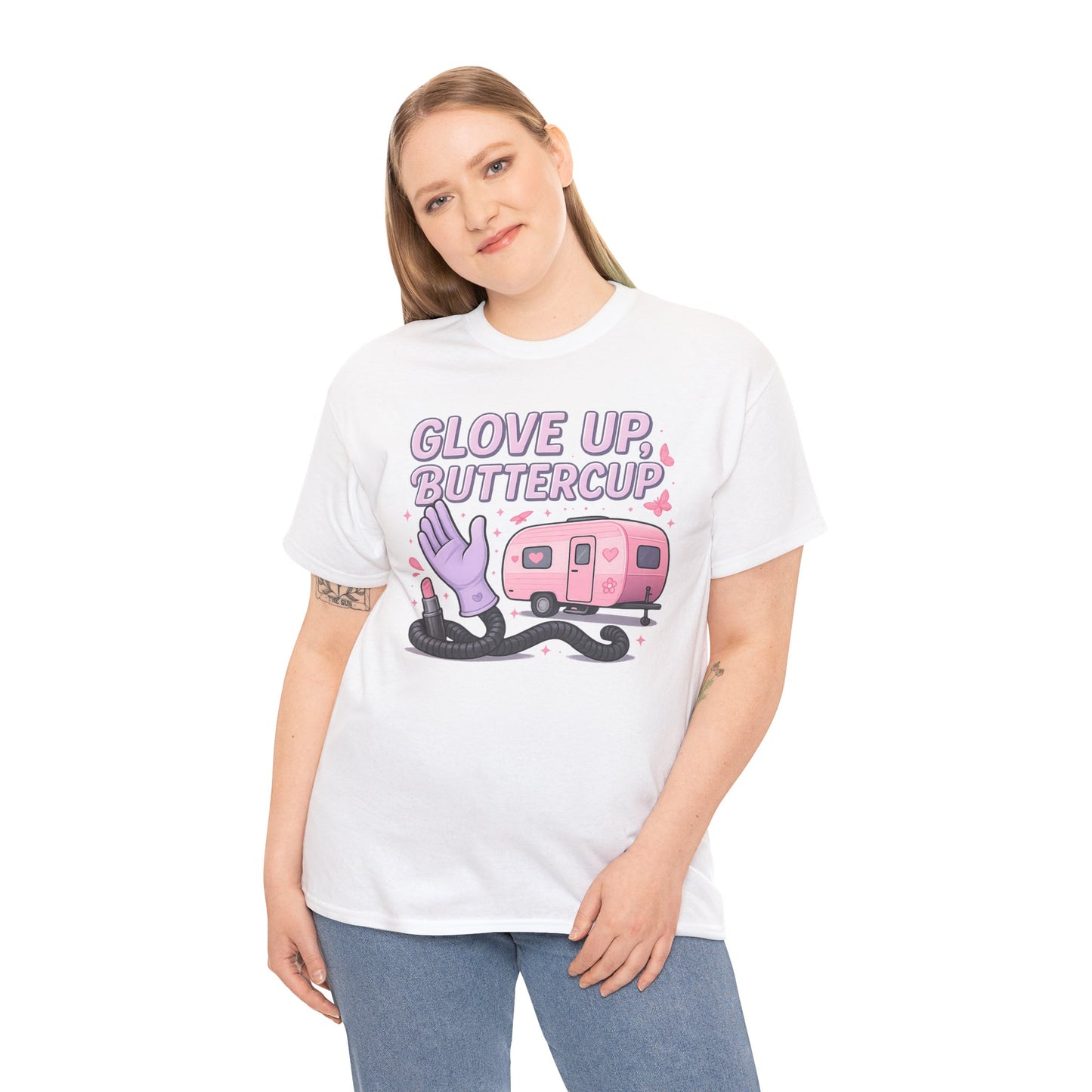 Glove Up, Buttercup: Empowering Female Campers Gildan Tee