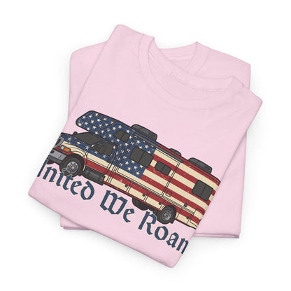 United We Roam Super-C RV | Patriotic Camper Tee