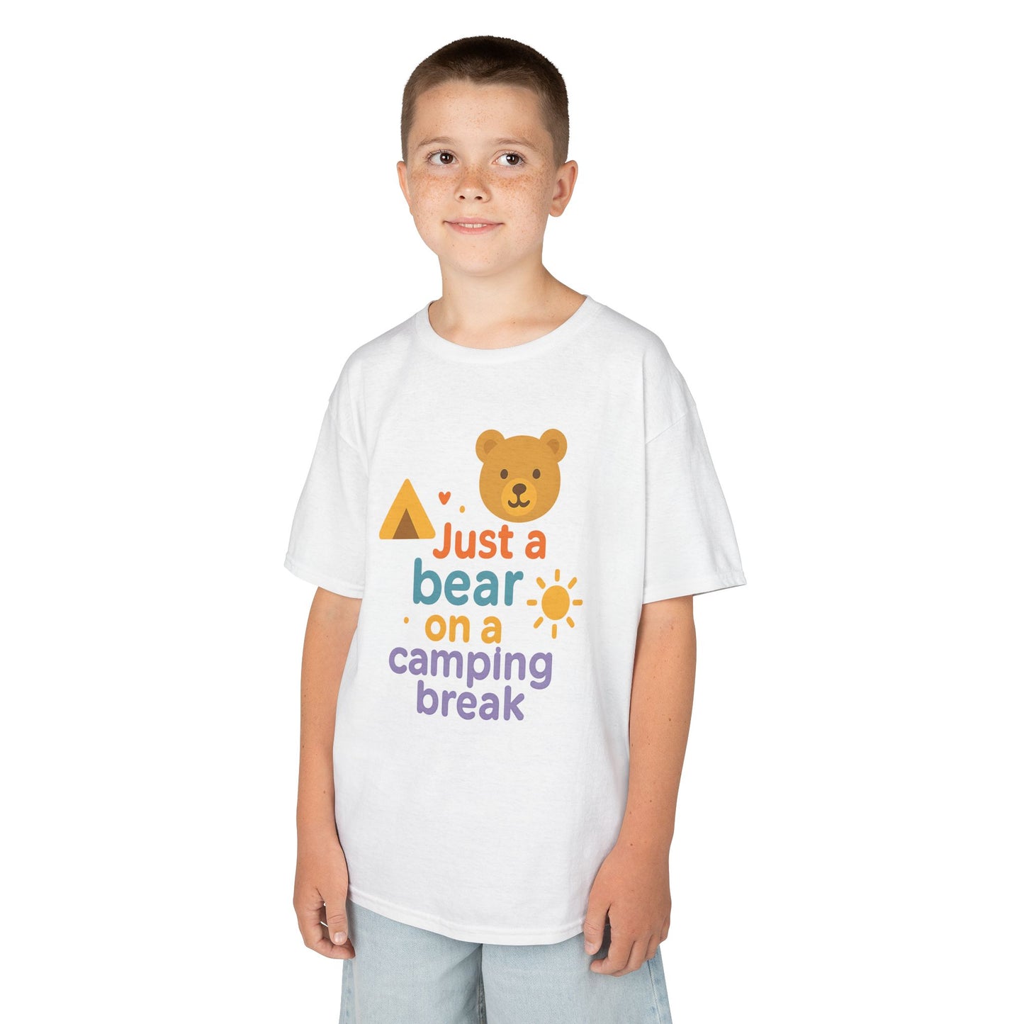 Bear Camping Adventure Youth Gildan Tee