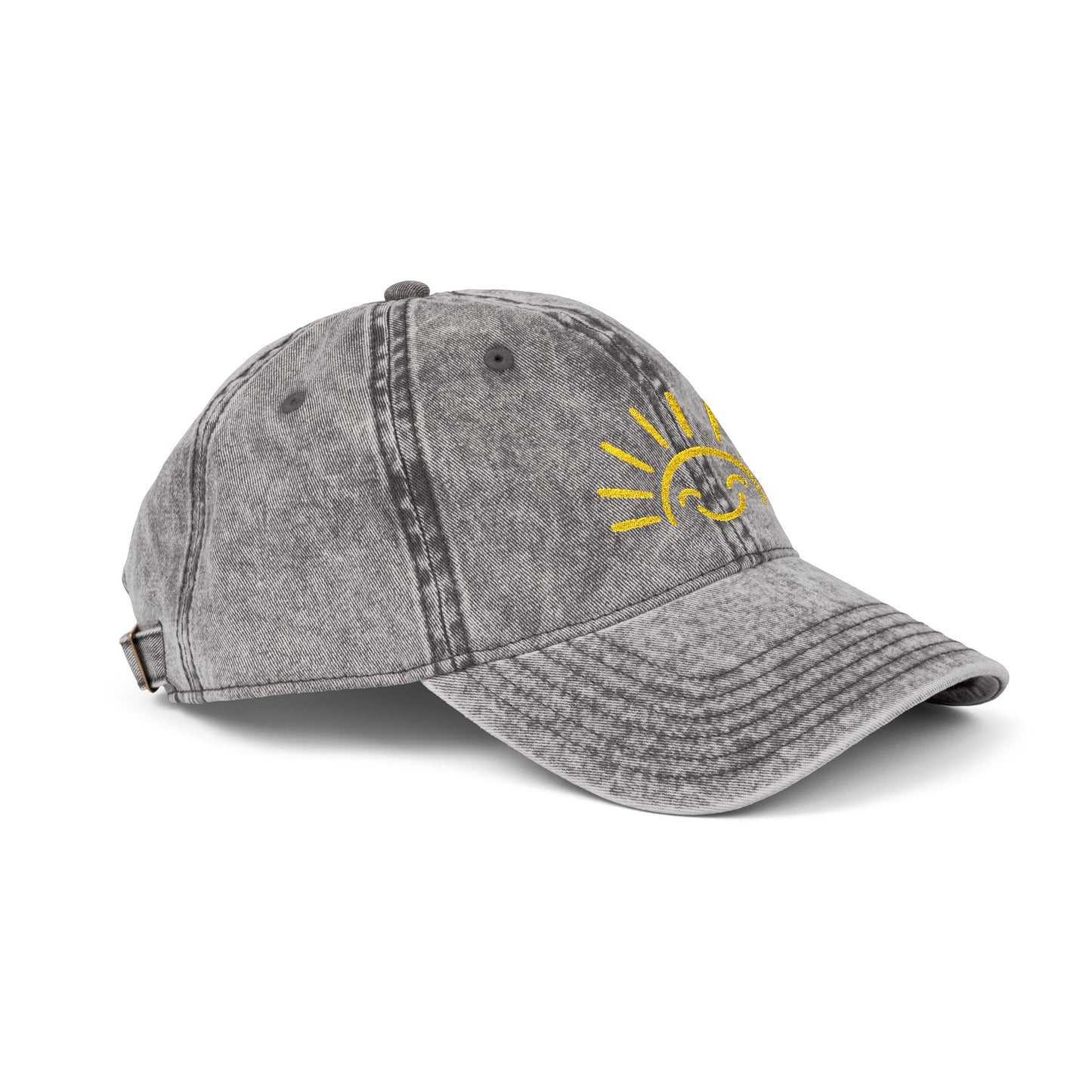 Vintage Embroidered Sun Cap — Smile Sunshine Baseball Hat